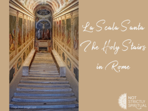 Holy Stairs in Rome. Image from prayer card.