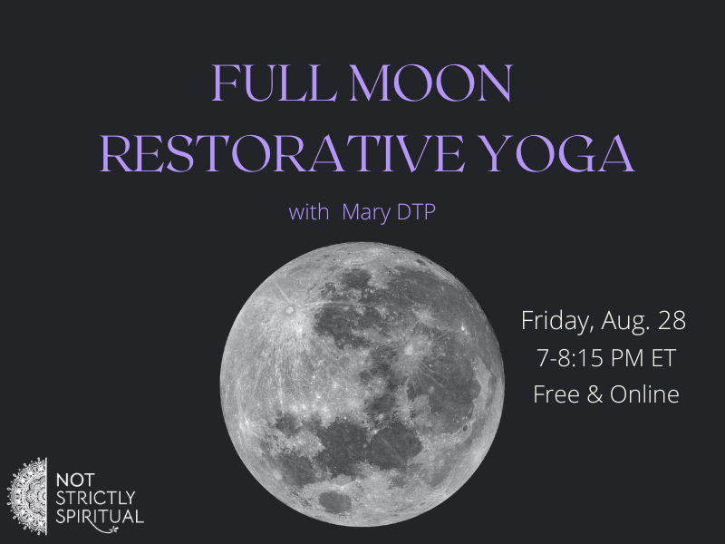 Aug. 28 online restorative yoga class